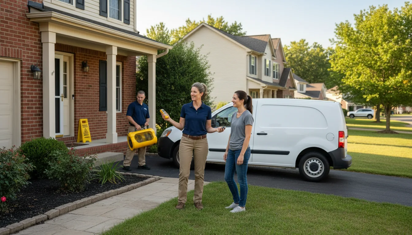 Residential water damage restoration in Dale, IL